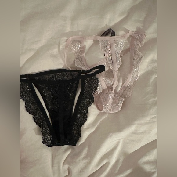 Victoria’s Secret Lace Panties Set, Black (S) & Pink (XS), Brand New - Picture 5 of 7